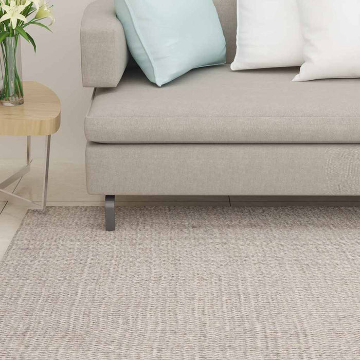 Covor din sisal natural, nisipiu, 100x100 cm WALTI