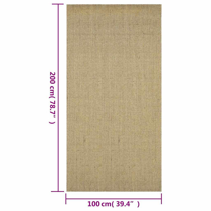 Covor din sisal natural, verde, 100x200 cm WALTI