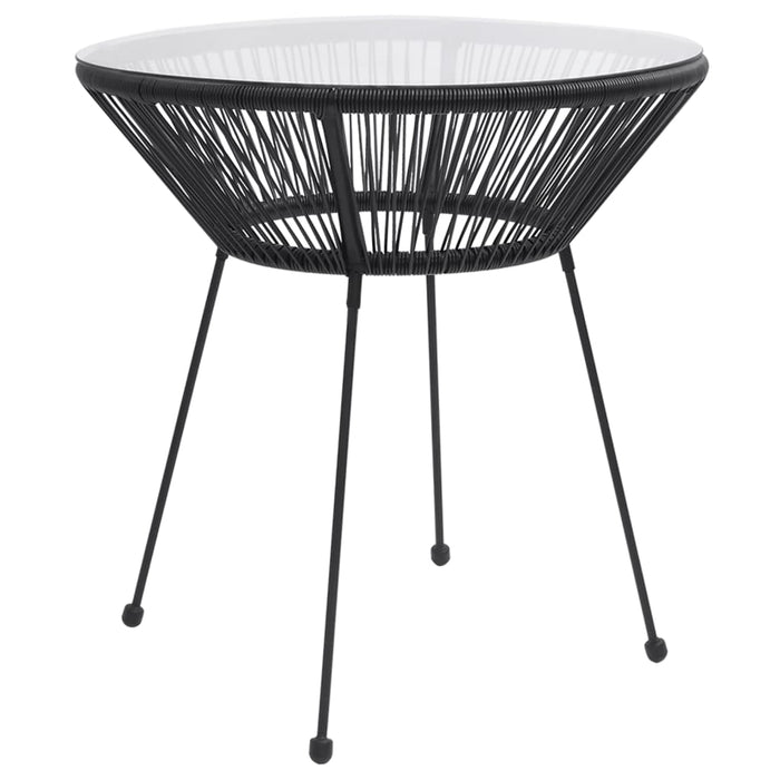 Set de mobilier pentru grădină, 3 piese, negru WALTI