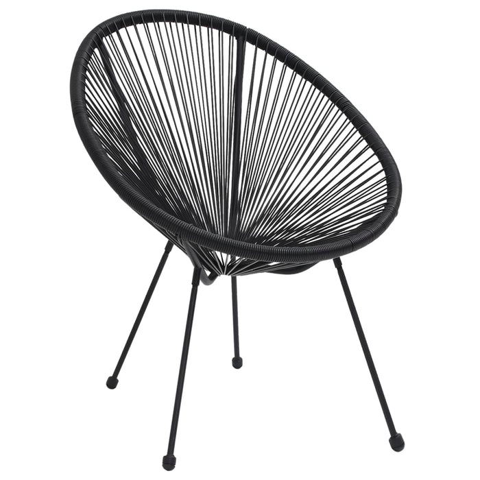 Set de mobilier pentru grădină, 5 piese, negru - WALTI WALTI