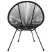 Set de mobilier pentru grădină, 5 piese, negru - WALTI WALTI