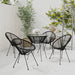 Set de mobilier pentru grădină, 5 piese, negru - WALTI WALTI