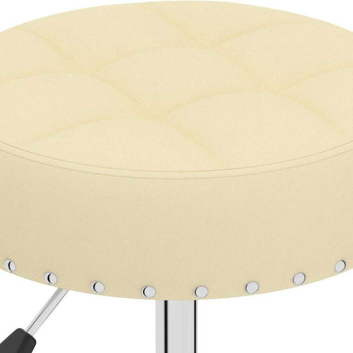 Taburet de masaj pivotant, crem, material textil WALTI