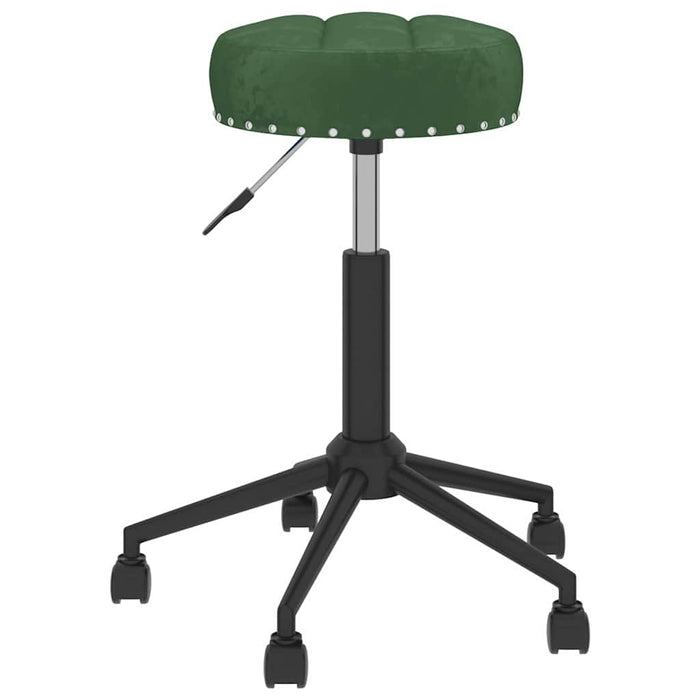 Scaune de bucătărie pivotante, 4 buc., verde închis, catifea WALTI