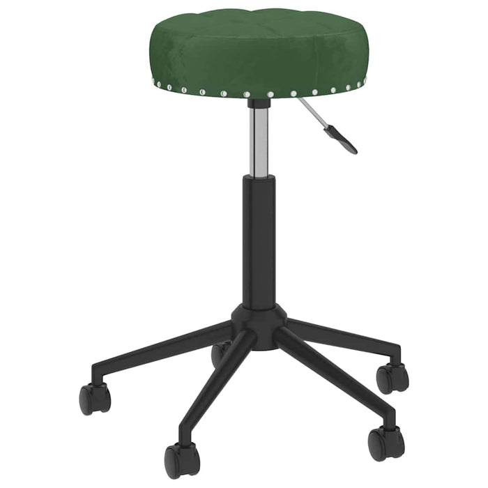 Scaune de sufragerie pivotante 6 buc, verde închis, catifea WALTI