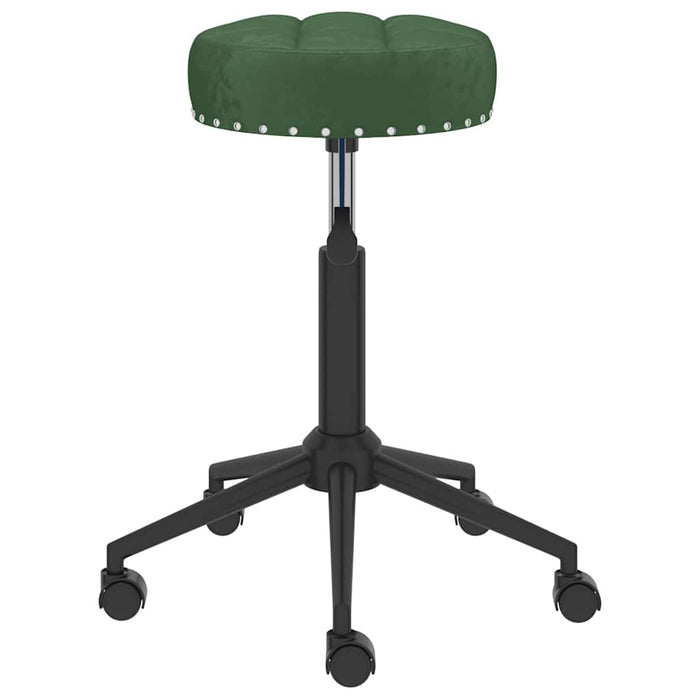 Scaune de sufragerie pivotante 6 buc, verde închis, catifea WALTI