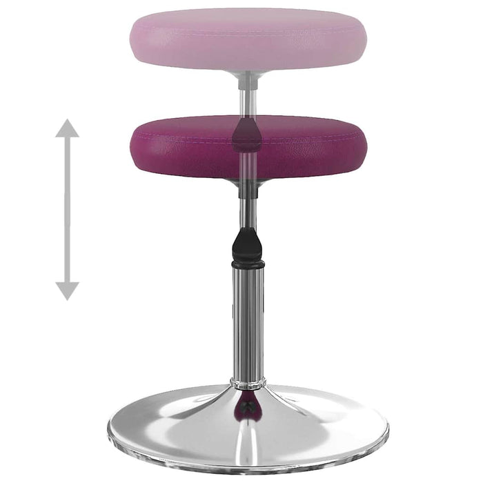 Taburet de masaj, violet, piele ecologică WALTI