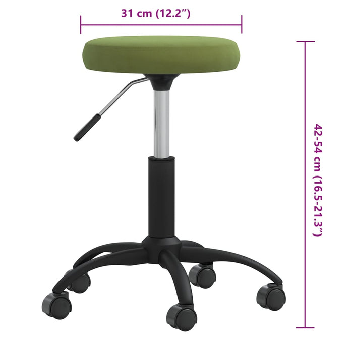 Taburet de masaj, verde deschis, catifea - WALTI WALTI