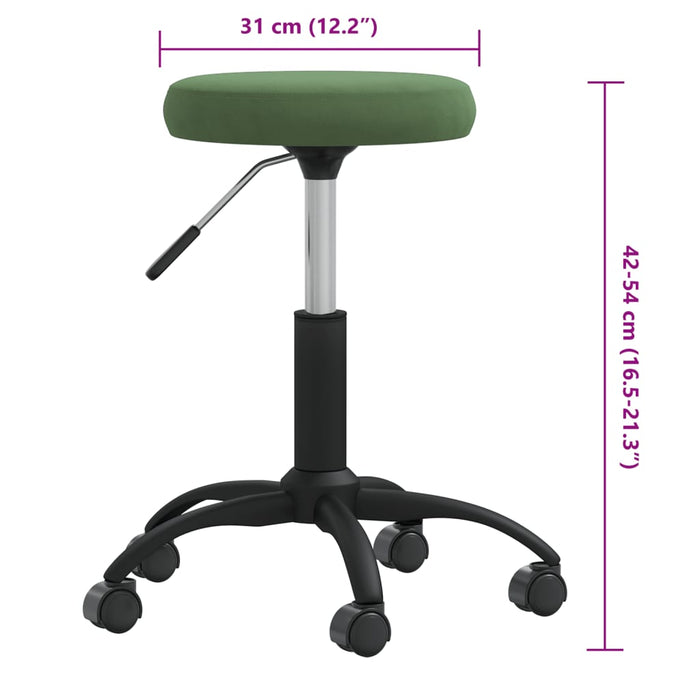 Taburet de masaj, verde închis, catifea - WALTI WALTI