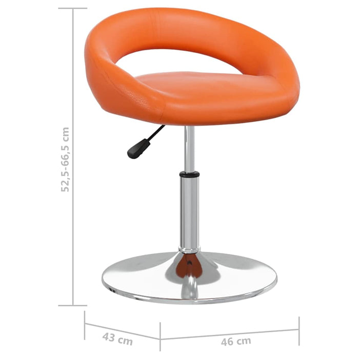 Scaune bucătărie pivotante, 4 buc., portocaliu, piele ecologică WALTI