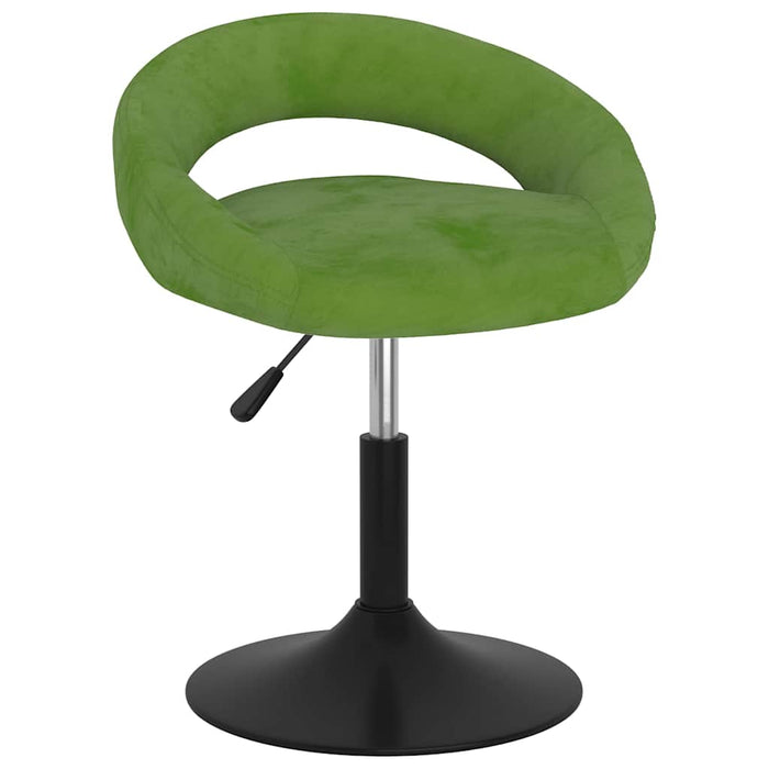 Scaune de sufragerie pivotante 6 buc, verde deschis, catifea WALTI