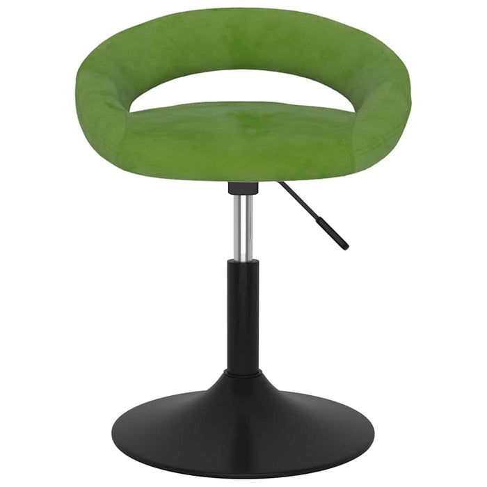 Scaune de sufragerie pivotante 6 buc, verde deschis, catifea WALTI