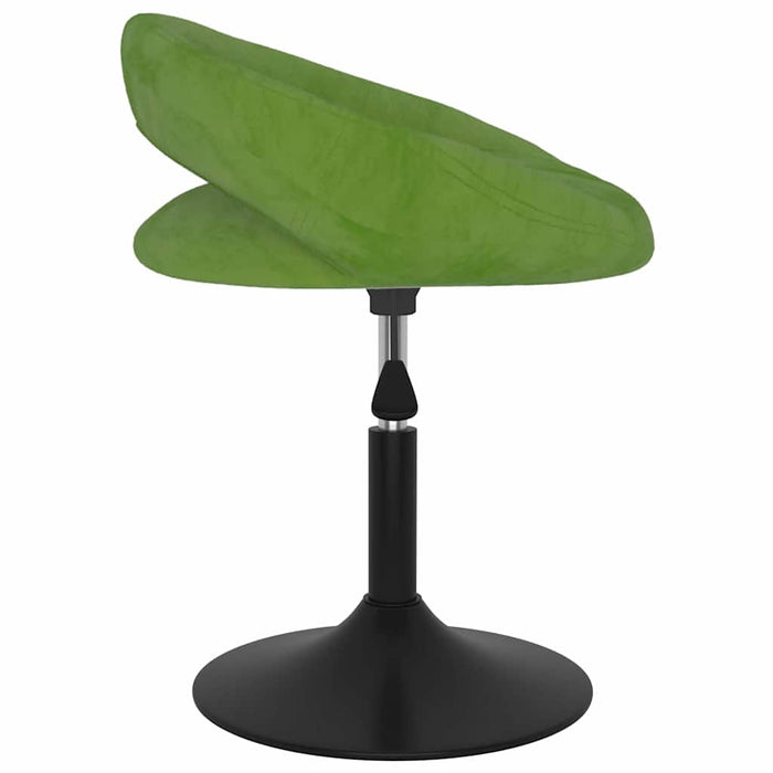 Scaune de sufragerie pivotante 6 buc, verde deschis, catifea WALTI