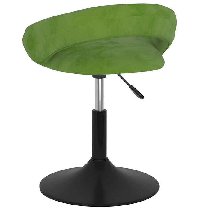 Scaune de sufragerie pivotante 6 buc, verde deschis, catifea WALTI