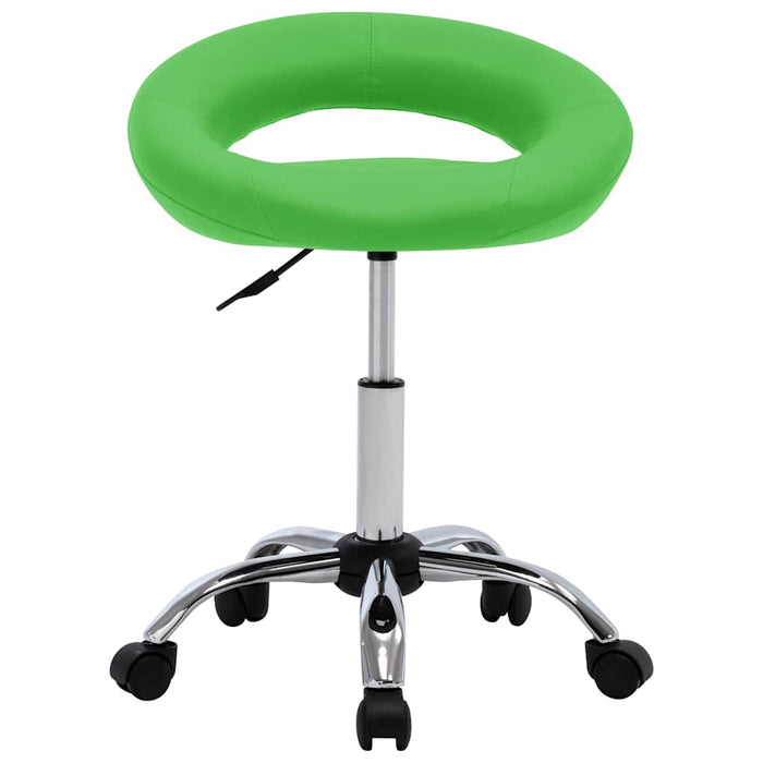 Scaune de bucătărie pivotante, 6 buc., verde, piele ecologică WALTI