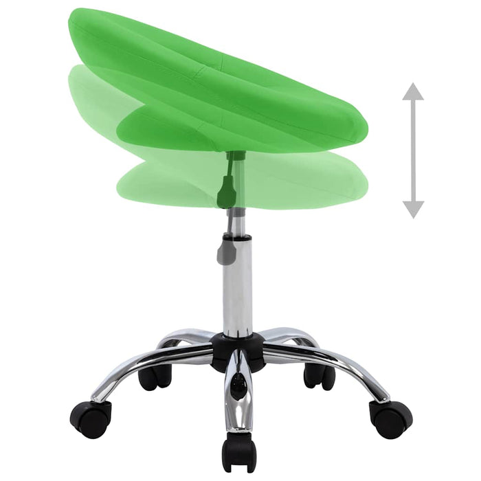 Scaune de bucătărie pivotante, 6 buc., verde, piele ecologică WALTI