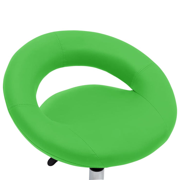 Scaune de bucătărie pivotante, 6 buc., verde, piele ecologică WALTI