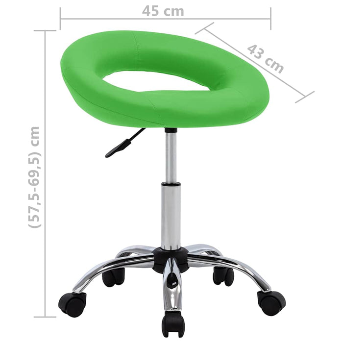 Scaune de bucătărie pivotante, 6 buc., verde, piele ecologică WALTI