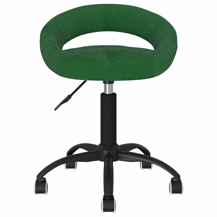 Scaune de bucătărie pivotante, 4 buc., verde închis, catifea WALTI