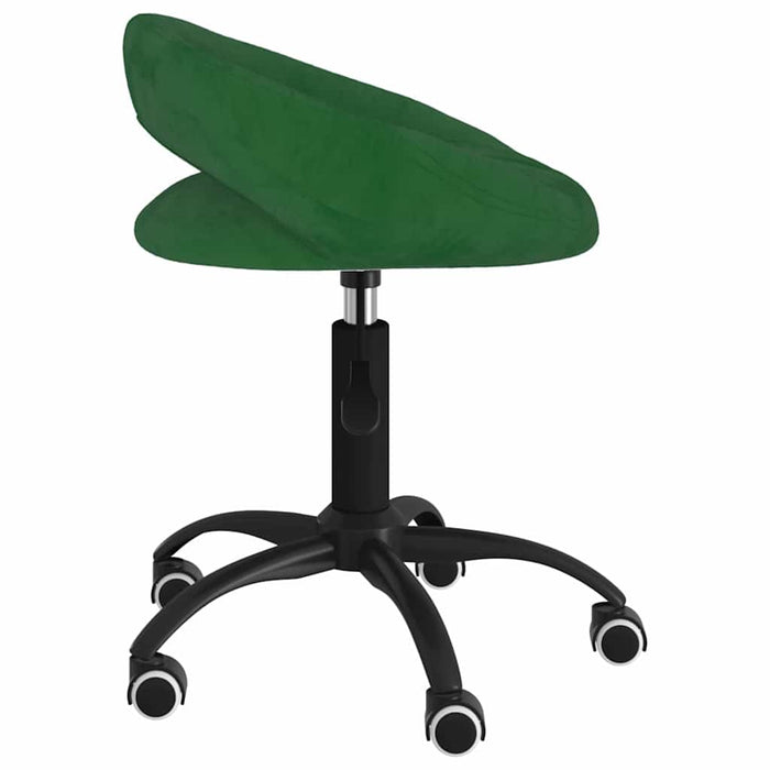Scaune de bucătărie pivotante, 4 buc., verde închis, catifea WALTI