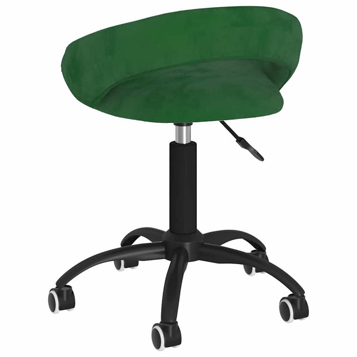 Scaune de bucătărie pivotante, 4 buc., verde închis, catifea WALTI