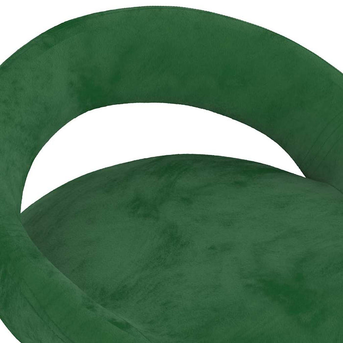 Scaune de bucătărie pivotante, 4 buc., verde închis, catifea WALTI