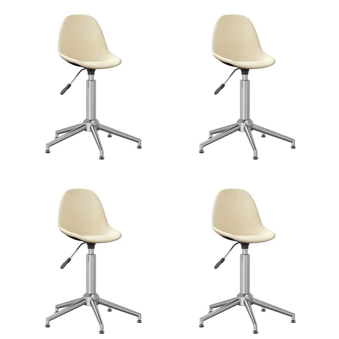 Scaune de bucătărie pivotante, 4 buc., crem, material textil WALTI