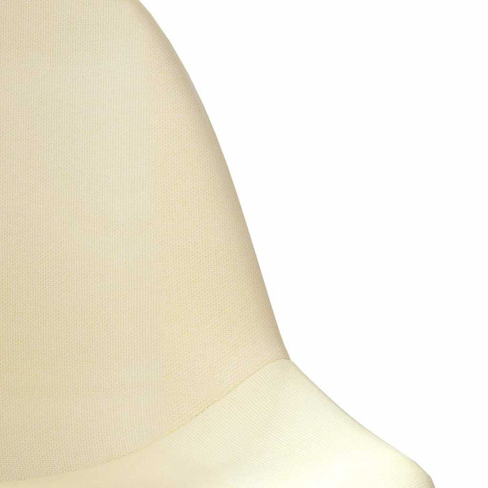 Scaune de bucătărie pivotante, 4 buc., crem, material textil WALTI