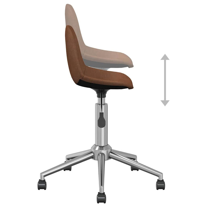 Scaun de bucătărie pivotant, maro, material textil WALTI