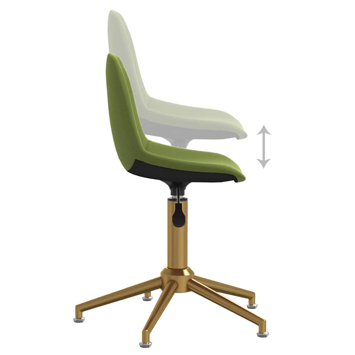 Scaune de sufragerie pivotante 6 buc, verde deschis, catifea WALTI