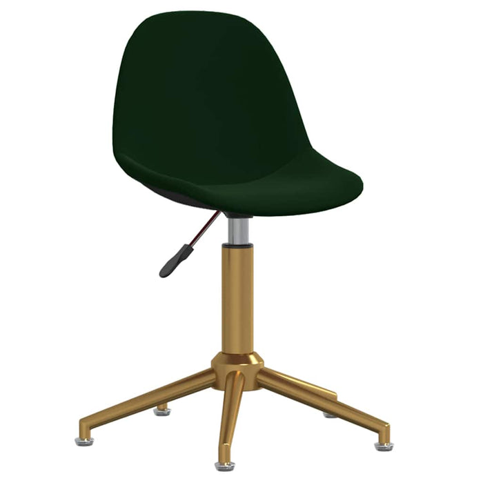 Scaune de sufragerie pivotante 6 buc, verde închis, catifea WALTI
