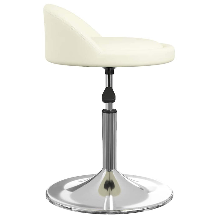 Scaune de sufragerie pivotante 4 buc. crem piele artificială WALTI