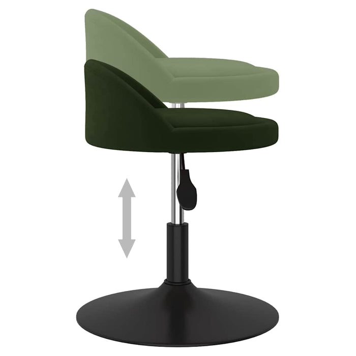 Scaune de bucătărie pivotante, 4 buc., verde închis, catifea WALTI