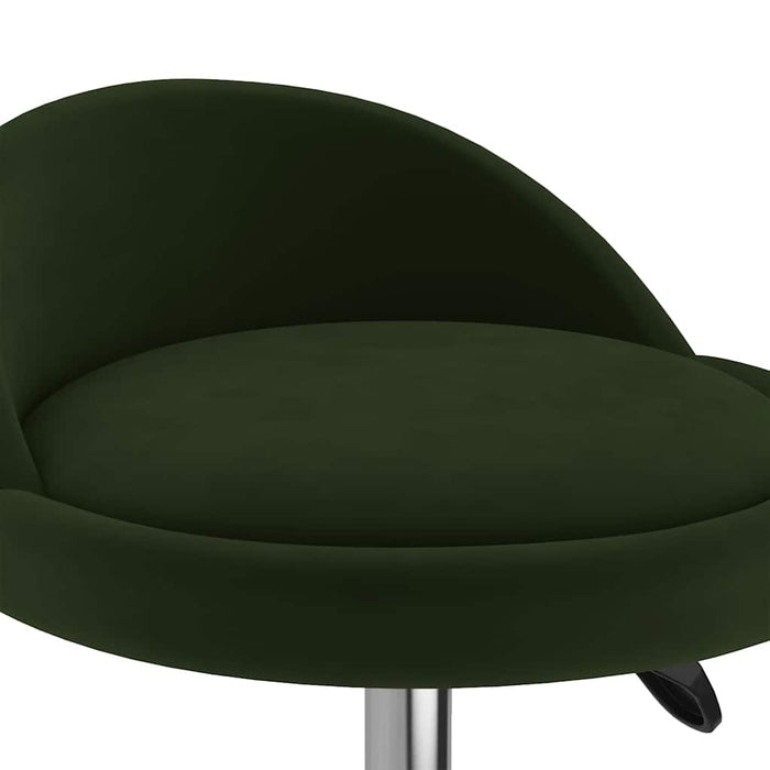 Scaune de bucătărie pivotante, 4 buc., verde închis, catifea WALTI