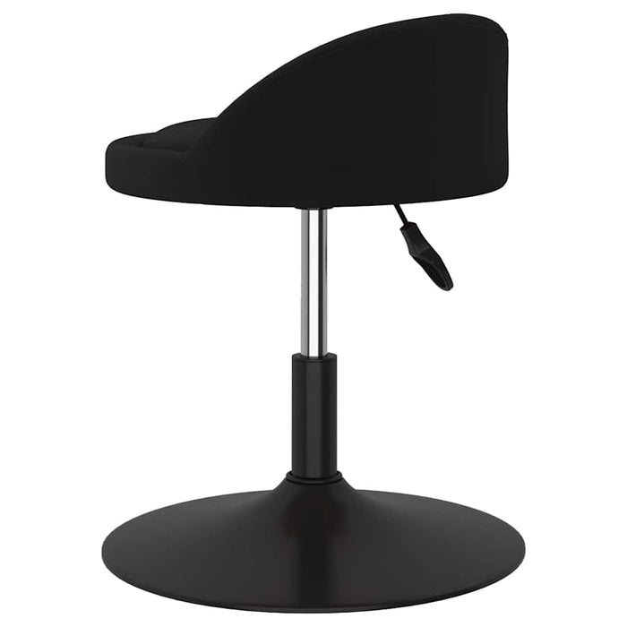 Scaune de sufragerie pivotante 6 buc, negru, catifea WALTI