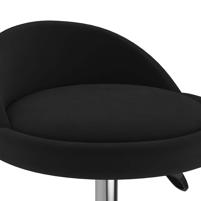 Scaune de sufragerie pivotante 6 buc, negru, catifea WALTI