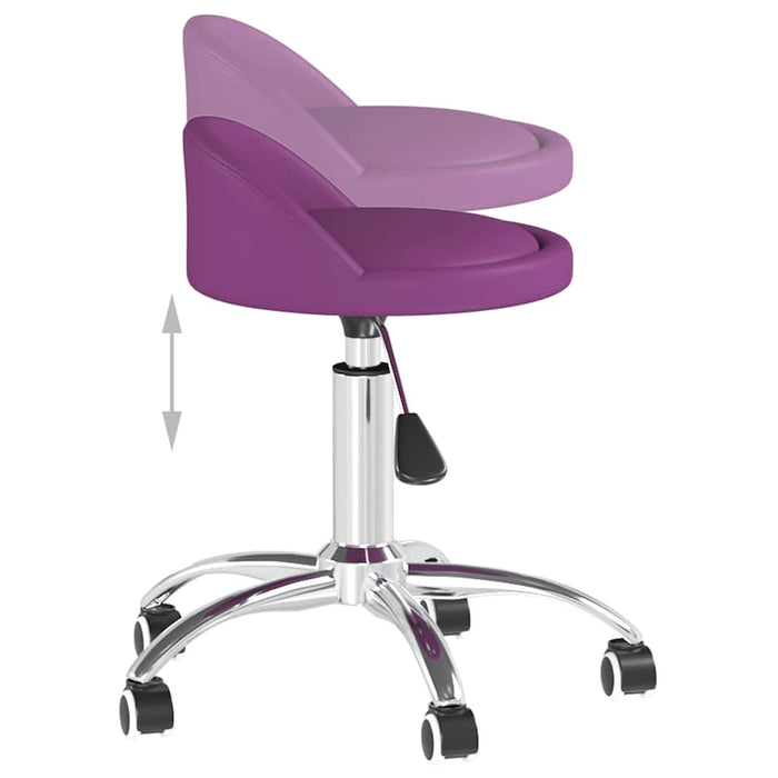 Taburet de masaj, violet, piele ecologică WALTI