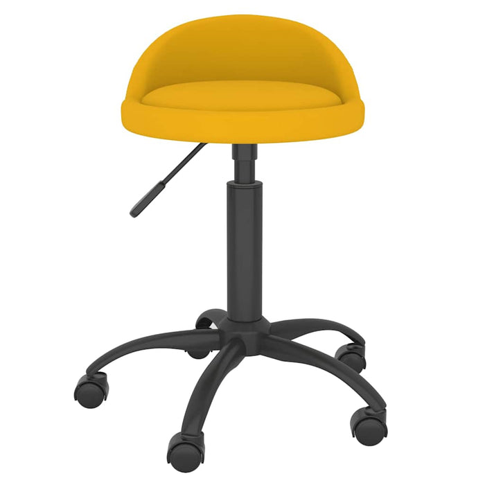 Scaune de bucătărie pivotante 4 buc. catifea galben muștar WALTI