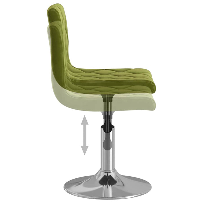 Scaun de masă pivotant, verde deschis, catifea WALTI
