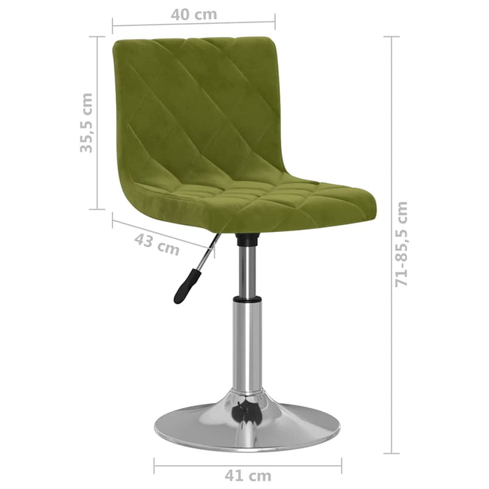 Scaun de masă pivotant, verde deschis, catifea WALTI
