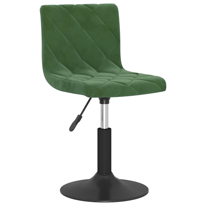 Scaune de sufragerie pivotante 6 buc, verde închis, catifea WALTI
