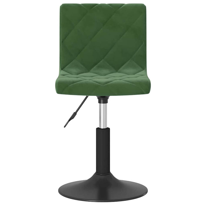 Scaune de sufragerie pivotante 6 buc, verde închis, catifea WALTI