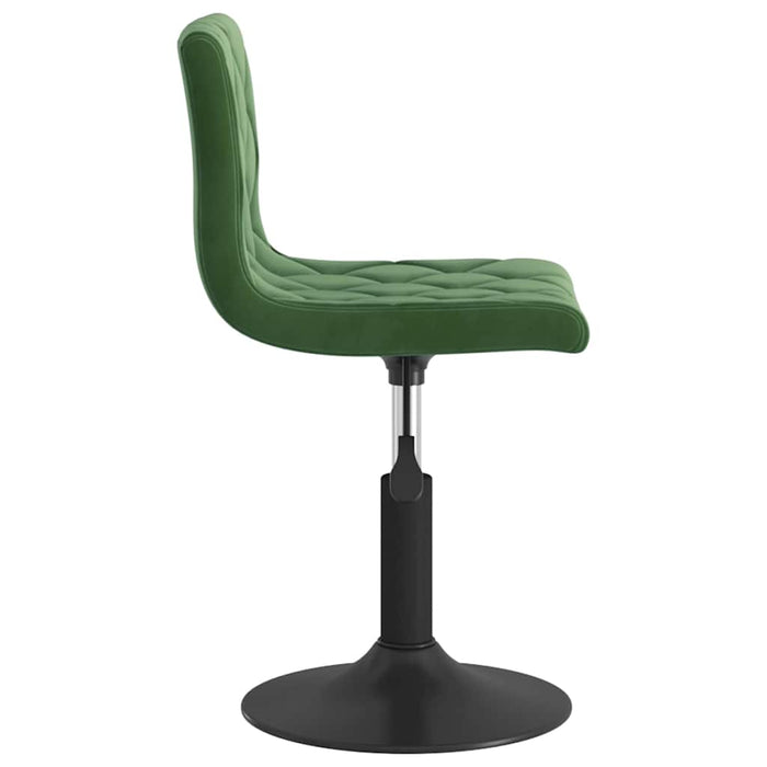 Scaune de sufragerie pivotante 6 buc, verde închis, catifea WALTI