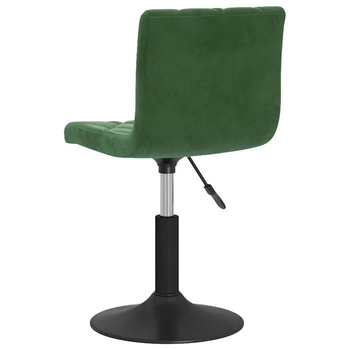 Scaune de sufragerie pivotante 6 buc, verde închis, catifea WALTI