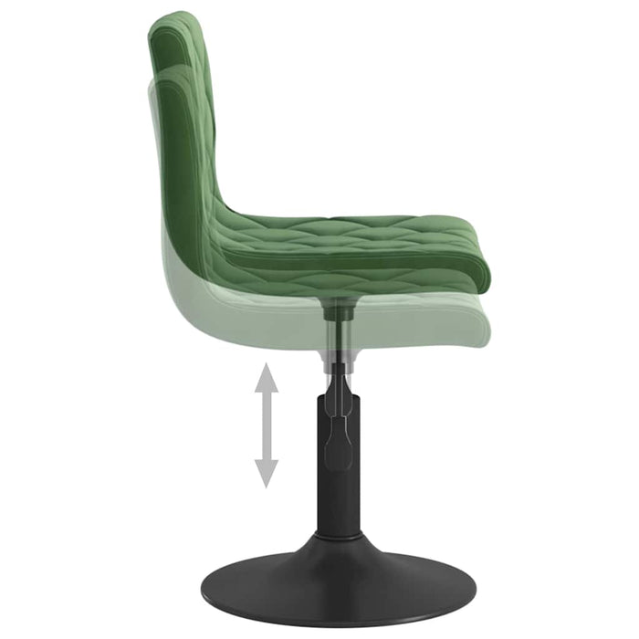 Scaune de sufragerie pivotante 6 buc, verde închis, catifea WALTI