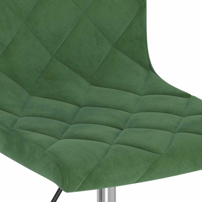 Scaune de sufragerie pivotante 6 buc, verde închis, catifea WALTI