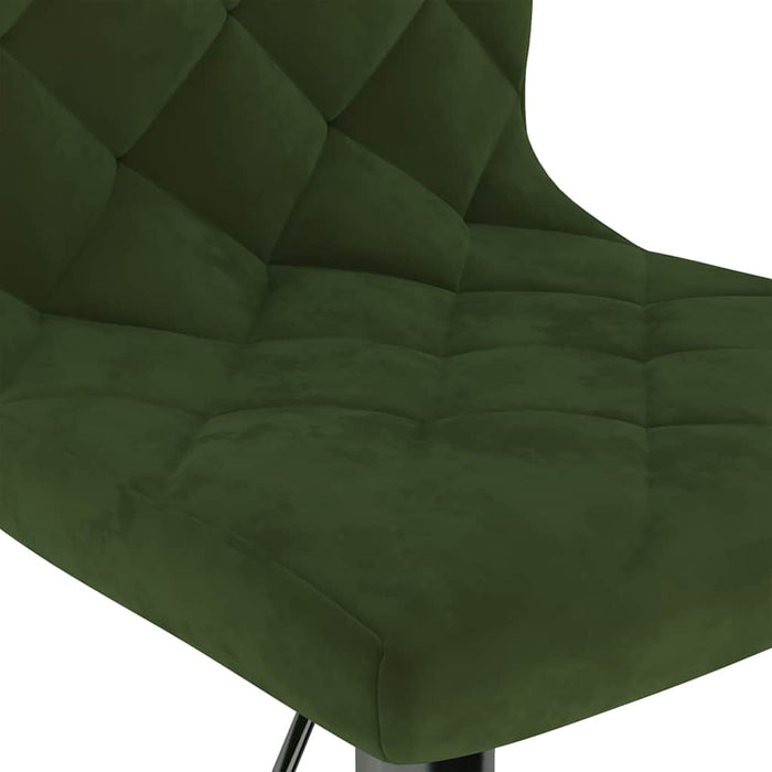 Scaune de bucătărie pivotante, 4 buc., verde închis, catifea WALTI