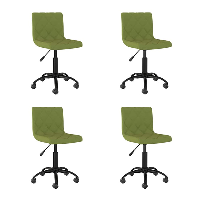 Scaune de bucătărie pivotante, 4 buc., verde deschis, catifea WALTI