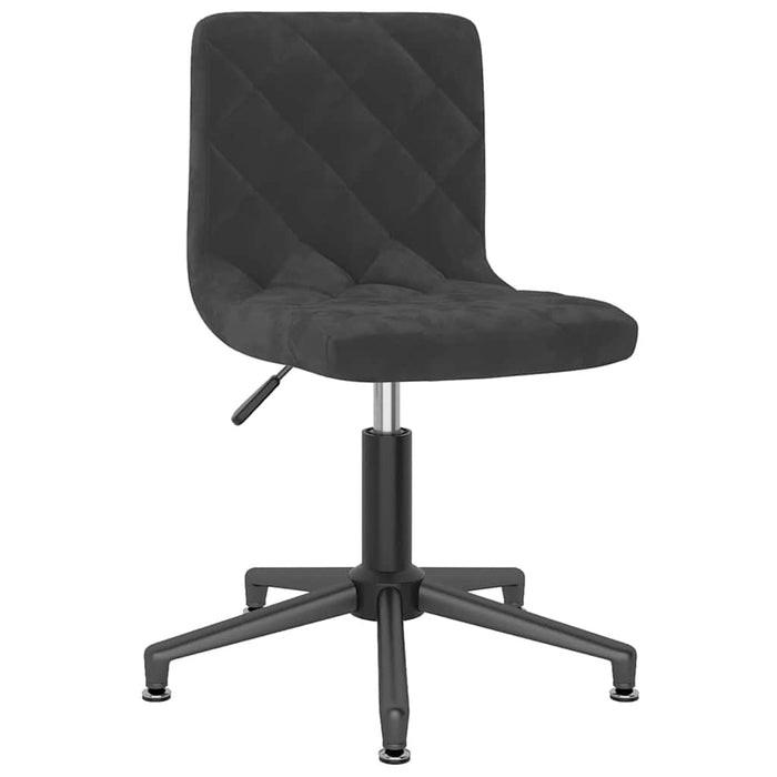 Scaune de sufragerie pivotante 6 buc, negru, catifea WALTI
