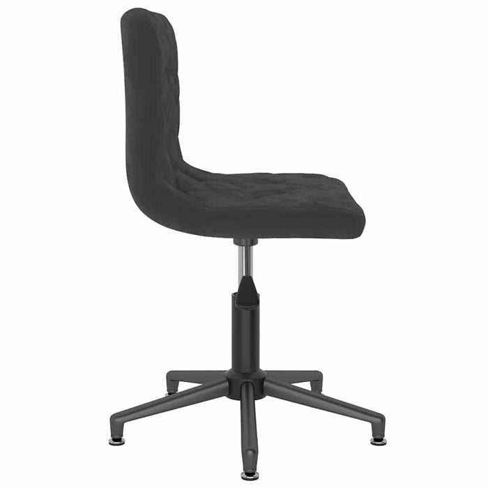 Scaune de sufragerie pivotante 6 buc, negru, catifea WALTI